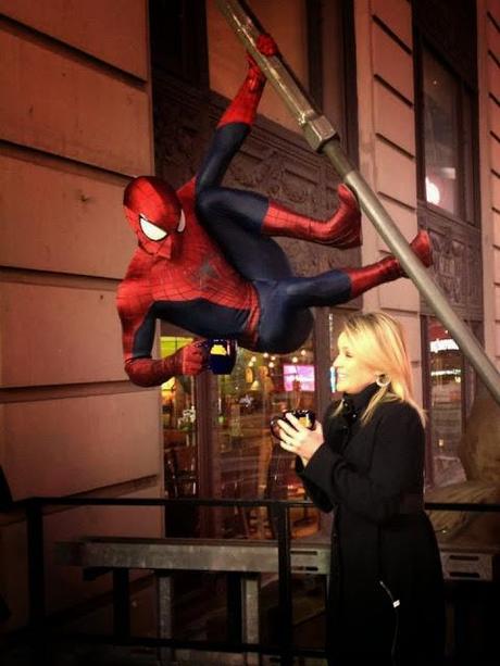 Spiderman ya esta preparado para celebrar el Nuevo Año en Times Square