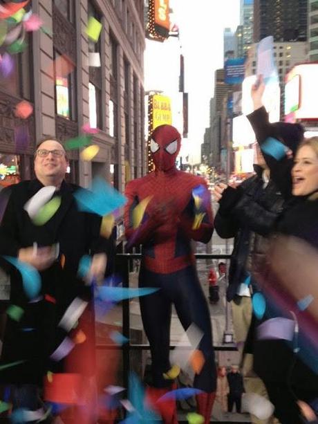 Spiderman ya esta preparado para celebrar el Nuevo Año en Times Square