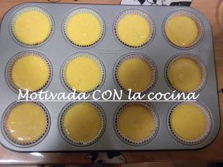 Magdalenas de naranja y chocolate blanco