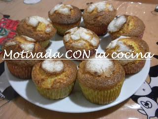 Magdalenas de naranja y chocolate blanco