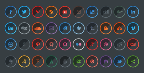 Iconos Shaded Social