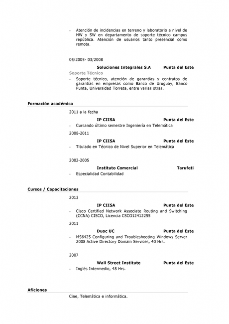 Cv Servicio tecnico al cliente pagina 002 724x1024 Plantilla demo de CV para soporte o servicio tecnico al cliente