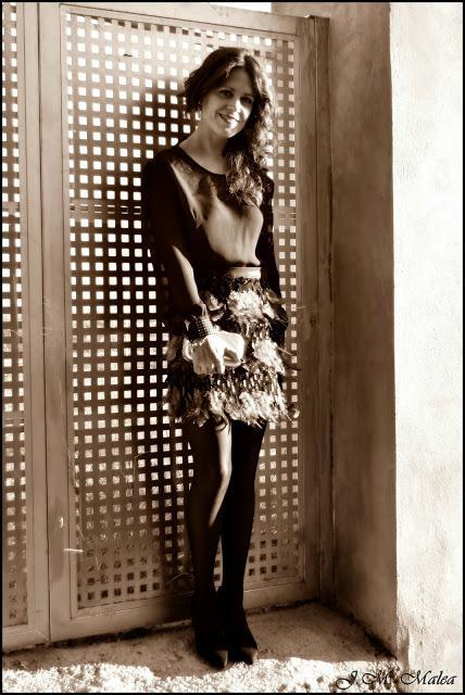 FALDA DISEÑADA Y CONFECCIONADA POR MÍ, LOOK NOCHEVIEJA