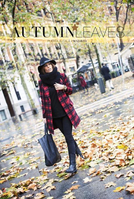 street style barbara crespo autumn leaves puerta alcala madrid fashion blogger outfit