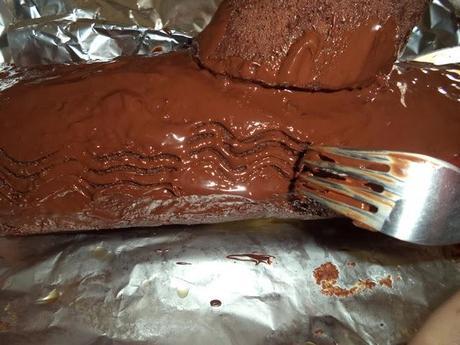 Tronco de Navidad de Chocolate -Bajo en Calorías-