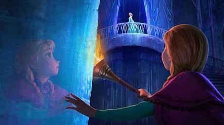 Frozen: Una Aventura Congelada, descongelado fórmulas Elsa-y-Anna-en-el-castillo-de-hielo