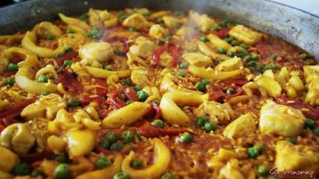 arroz con pollo y sepia