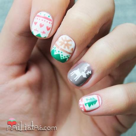 Nail Art de jersey de Invierno