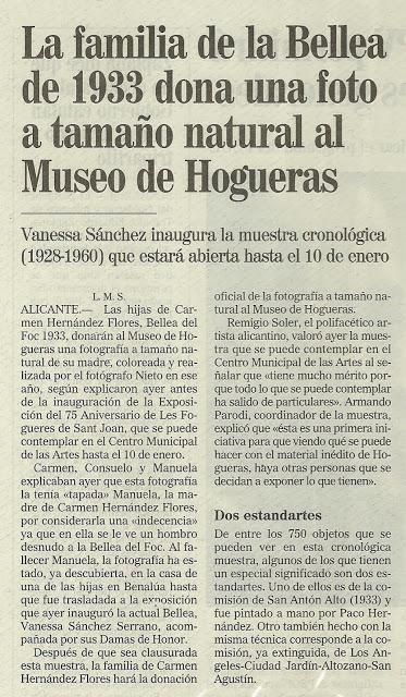 Crónica de una exposición histórica: 75 Aniversari de Les Fogueres de Sant Joan