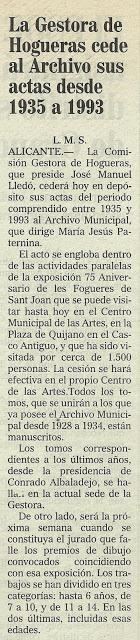 Crónica de una exposición histórica: 75 Aniversari de Les Fogueres de Sant Joan