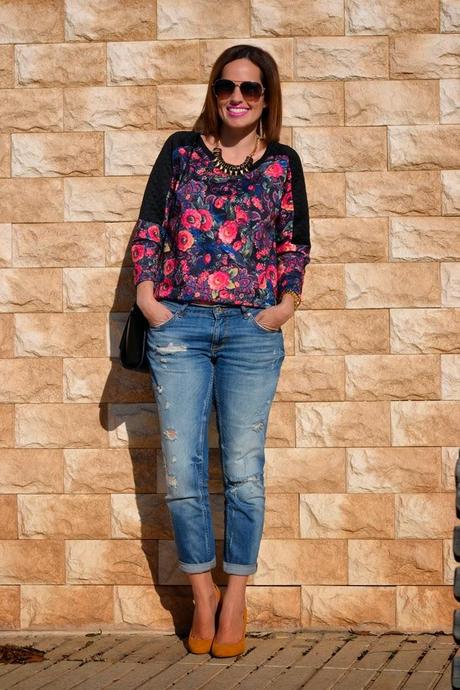 Boyfriend Jeans and Flowers