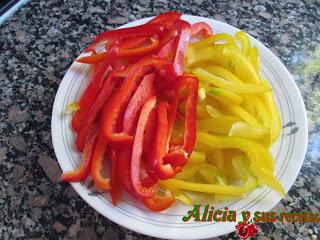 PIMIENTOS CARAMELIZADOS A LA NARANJA