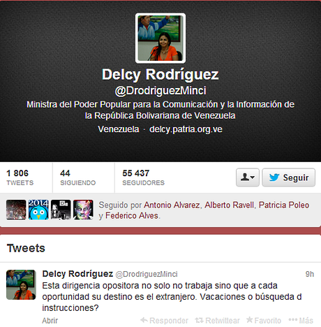 La oposición es Muy importante para Delcy Rodríguez