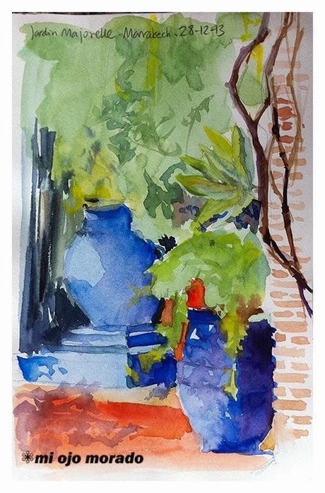 De urban sketcher por Marrakech