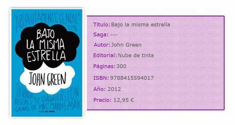 {Reseña} Bajo la misma estrella, John Green {Reseña} Bajo la misma estrella, John Green