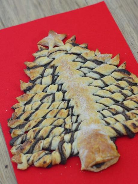 Arbol de navidad de hojaldre