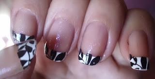 Manicura Francesa manicura estampada