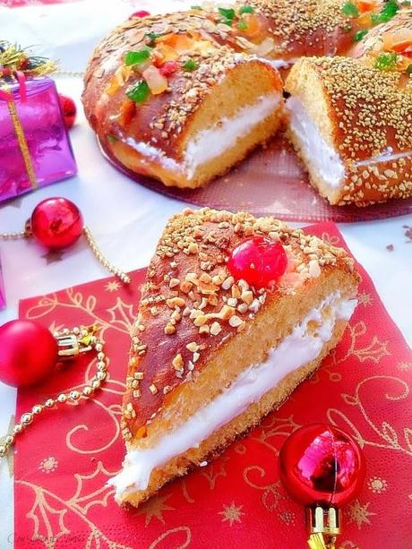 Roscón de calabaza relleno de merengue