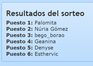 Ganadoras Sorteo internacional gafas Firmoo