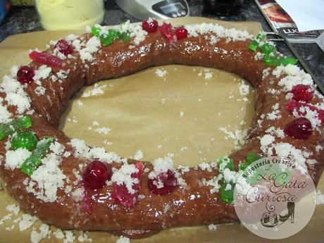 ROSCON DE REYES DE CHOCOLATE RELLENO DE TRUFA