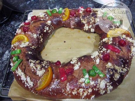 ROSCON DE REYES DE CHOCOLATE RELLENO DE TRUFA