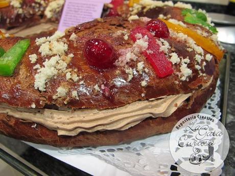 ROSCON DE REYES DE CHOCOLATE RELLENO DE TRUFA