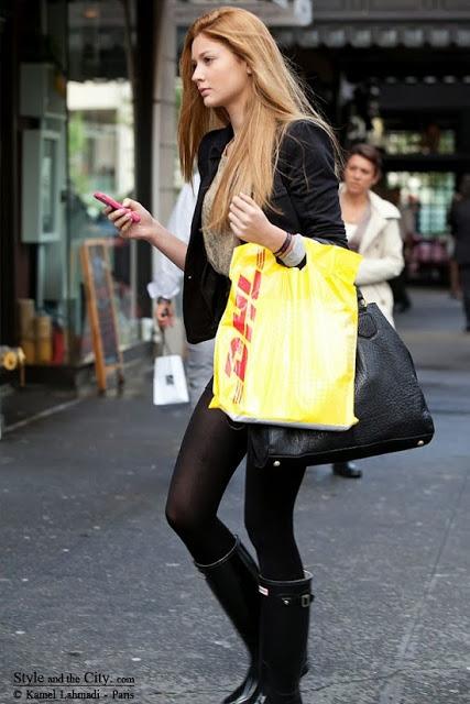 STREET STYLE INSPIRATION; RAIN BOOTS .-