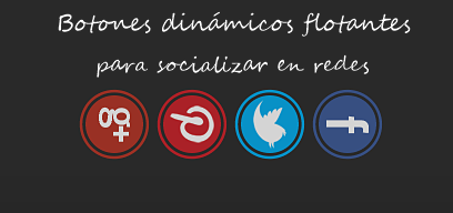 Botones dinámicos flotantes para socializar