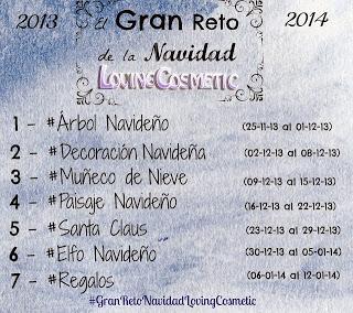 reto de navidad loving cosmetics