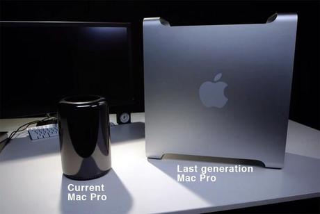 2013 mac pro compared last generation1.jpg.662x0 q100 crop scale1 El Nuevo Mac Pro más “verde” que nunca   En comparación con su antecesor emplea un 74% menos aluminio y acero, y consume un 68% menos de energía.