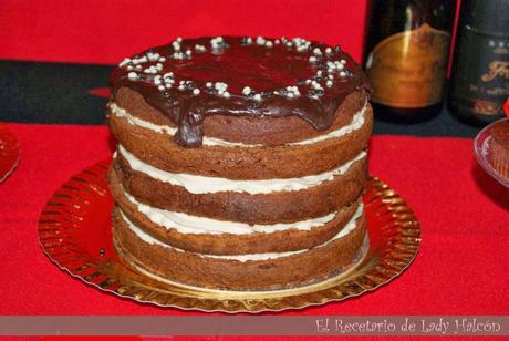 Tarta de chocolate y café para celebrar mi cumpleaños