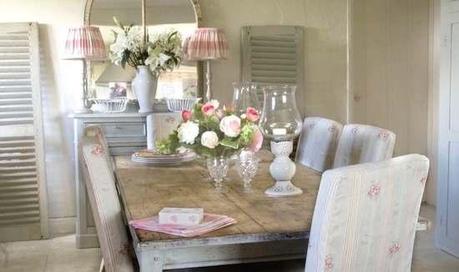 Hermosos comedores al estilo shabby chic