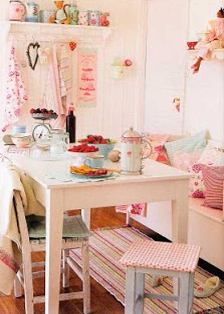 Hermosos comedores al estilo shabby chic