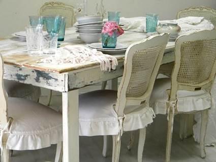 Hermosos comedores al estilo shabby chic