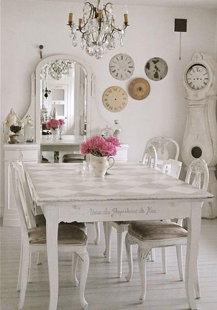 Hermosos comedores al estilo shabby chic