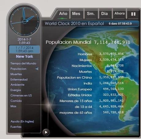 SIMULADORES DE LA EVOLUCIÓN DE LA POBLACIÓN MUNDIAL A TIEMPO REAL SIMULADORES DE LA EVOLUCIÓN DE LA POBLACIÓN MUNDIAL A TIEMPO REAL
