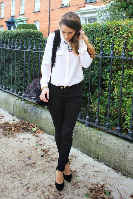 Bubblegum pink and fringe bag