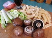 Capricci champiñones portobello salsa puerros