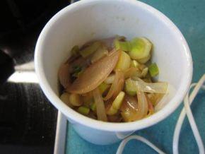 Capricci con champiñones portobello y salsa de puerros