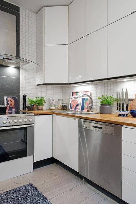 reformas suelo madera blanco Paredes y suelo de madera blanco decoración nórdica escandinava decoración interiores pequeños decoración interiores en blanco cocinas blancas pequeñas cocinas blancas blog decoración nordica escandinava blog decoracion interiores 