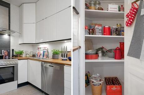 reformas suelo madera blanco Paredes y suelo de madera blanco decoración nórdica escandinava decoración interiores pequeños decoración interiores en blanco cocinas blancas pequeñas cocinas blancas blog decoración nordica escandinava blog decoracion interiores 