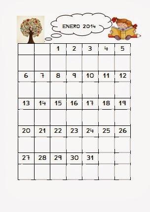 Organizador mensual de Enero 2014