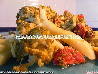 BRÓCOLI CON CHORIZO Y ALMENDRAS