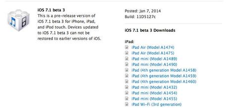 iOS 7.1 Beta 3 Disponible la tercera beta de iOS 7.1