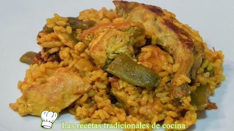 arroz de paella en cazuela