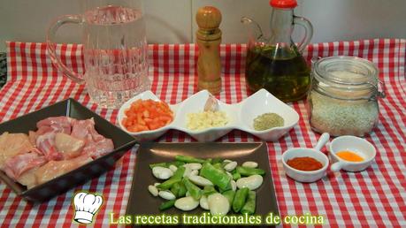 receta de arroz de paella en cazuela