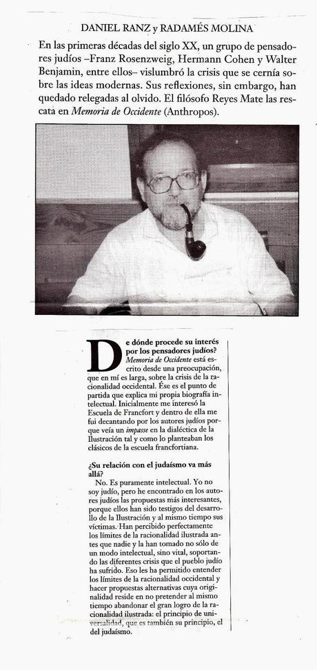 HEMEROTECA: Reyes Mate y la modernidad (1998)