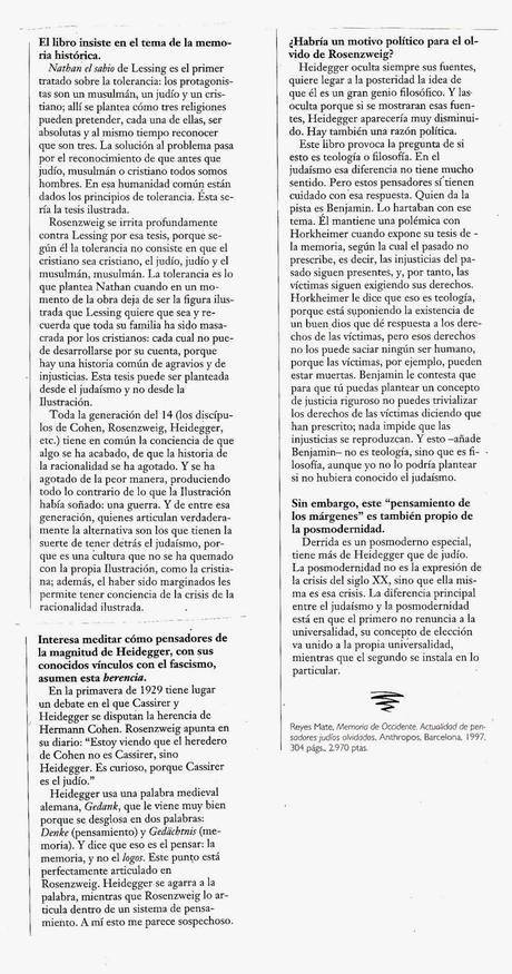 HEMEROTECA: Reyes Mate y la modernidad (1998)