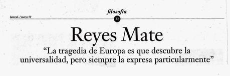 HEMEROTECA: Reyes Mate y la modernidad (1998)
