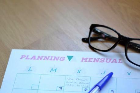 Planificador mensual blog Planficador mensual blog imprimible